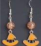 Gorgeous Orange Witches Hat Earrings. - Image 3