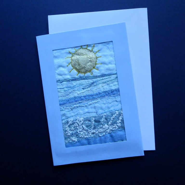 Individually Hand Crafted Textile Blank Card