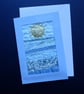 Individually Hand Crafted Textile Blank Card - Image 1