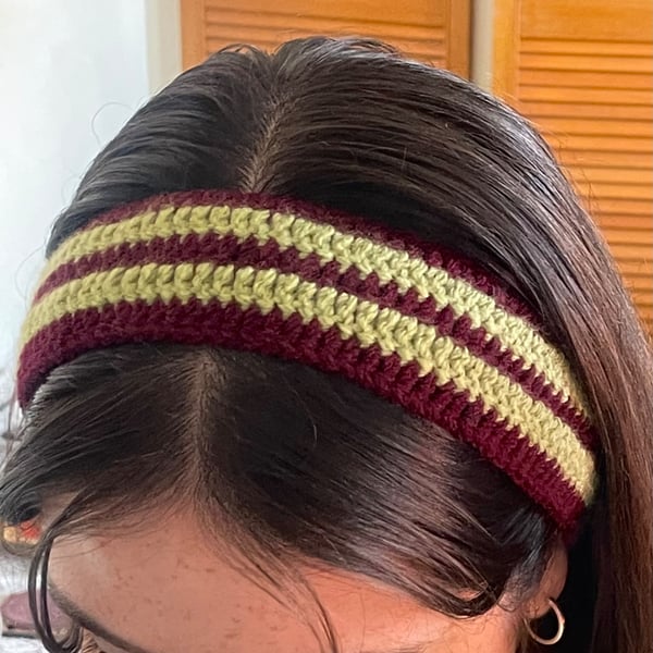 Striped Crochet Headband