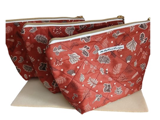 Winter Collection Make up Bags, woodland make up bag, toiletry bag