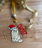 Hand finished personalised Christmas pet decoration cat dog or any animal - Image 2