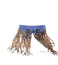 Sky Blue & Gold Vintage Crystal Detachable Collar -Sequinned Festival Accessory  - Image 3