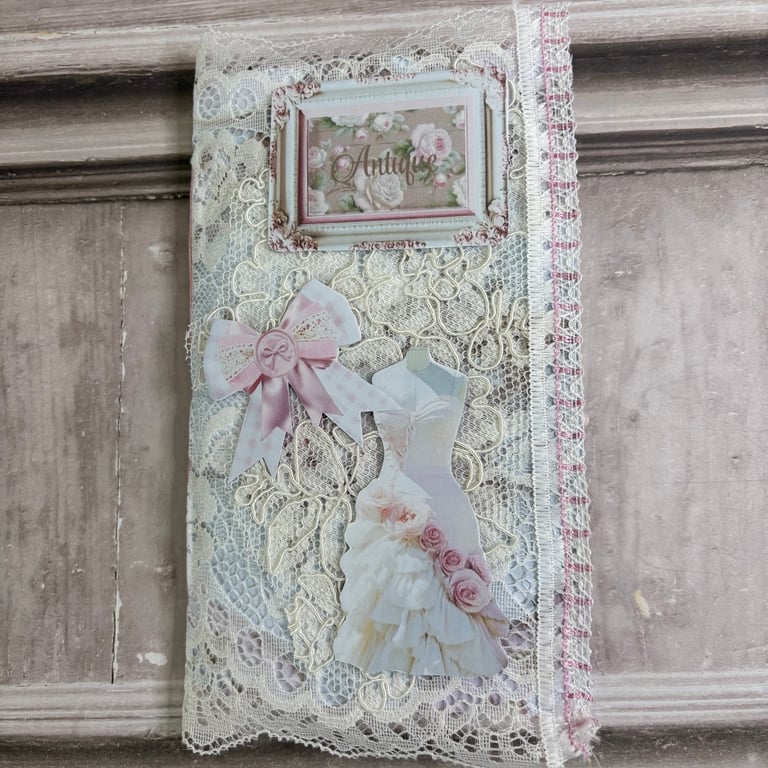 Pink Lace Notebook & Sample Cards by Carolee Crafts DTP 0031