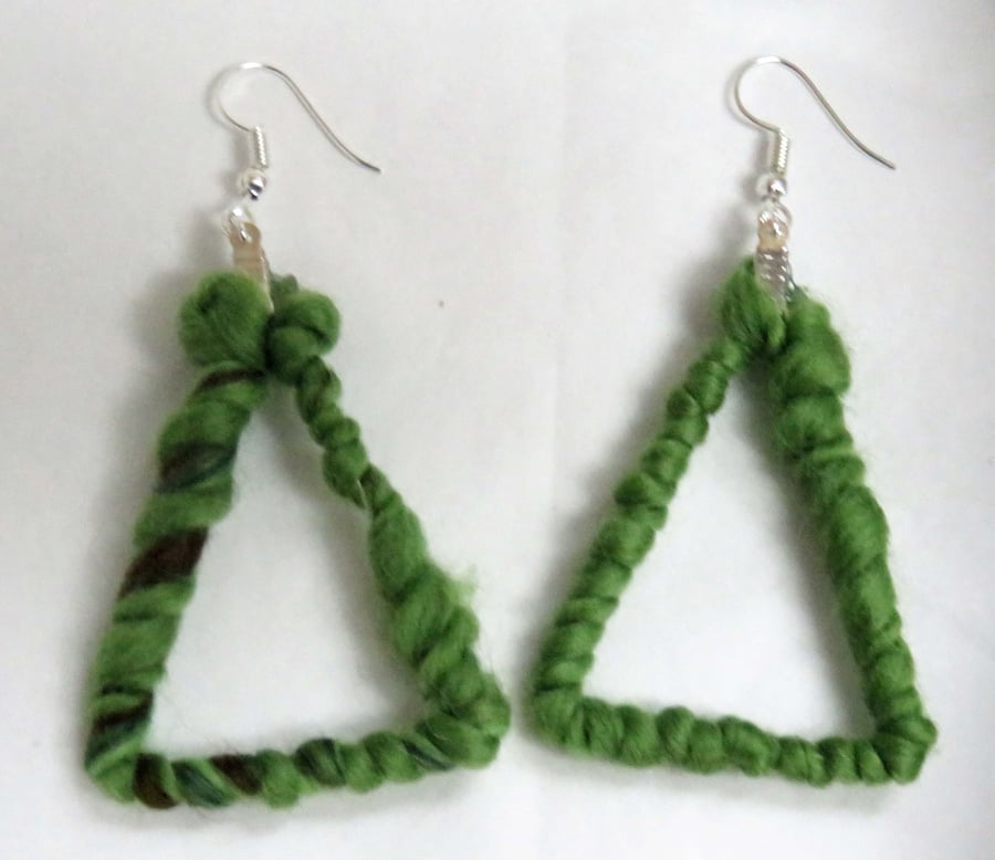 Simple Green Boho Earrings