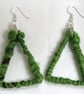 Simple Green Boho Earrings - Image 1