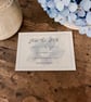 Blue Watercolour Flower Save the Date Card