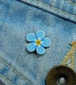 Forget Me Not Pin, Handmade Bereavement Gift, Dementia Awareness Badge, Miss You - Image 2