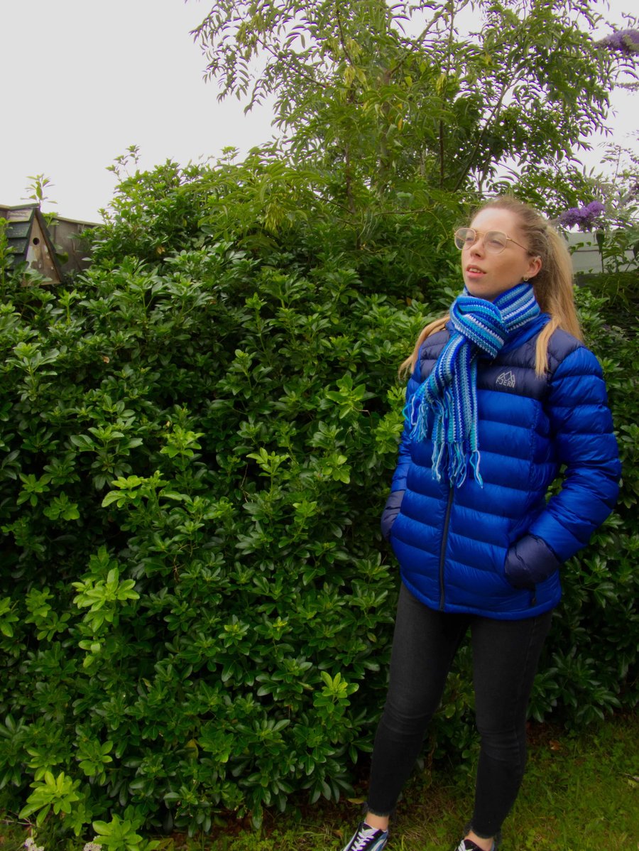 Large Blue Adult Scarf