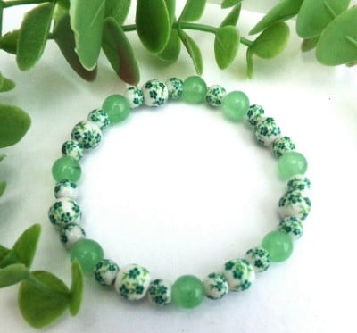 Ceramic and Gemstone Bracelet