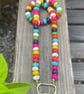 Smarties Rainbow Hand Knotted Beaded Necklace - Image 3