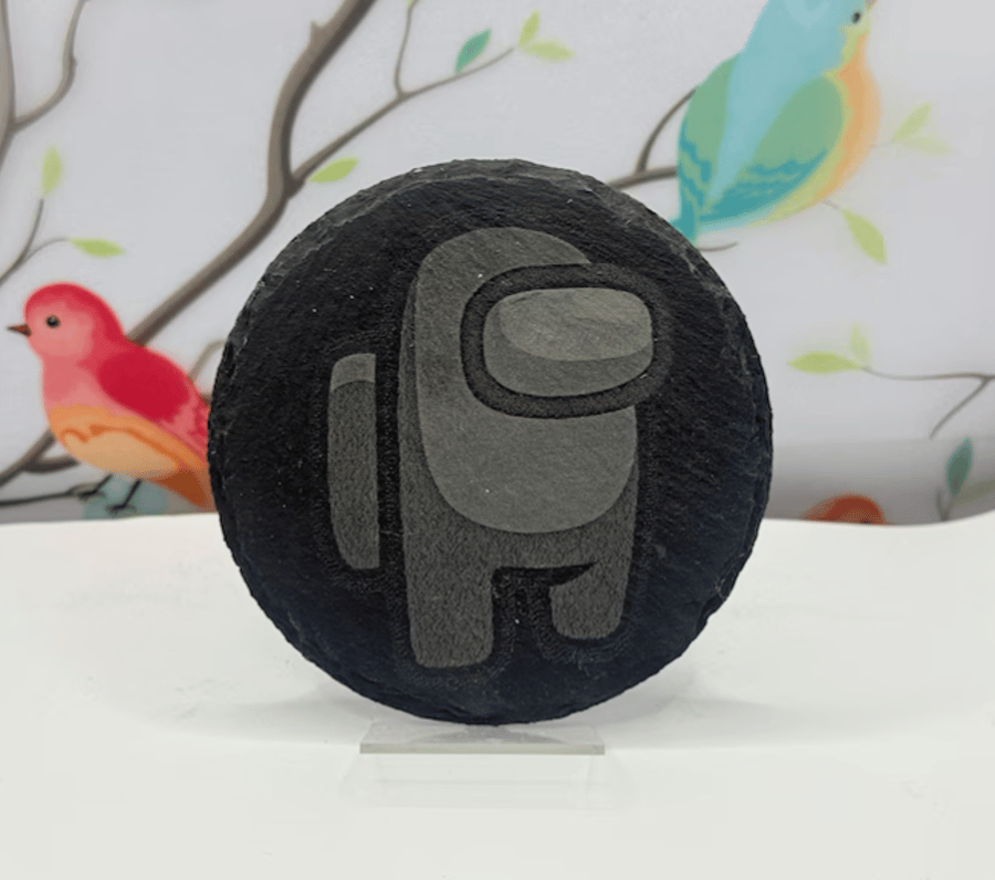 Among Us Sus Laser Etched Coaster