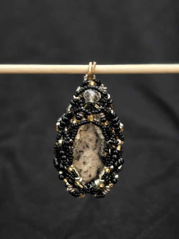 Rainbow Moonstone Double Sided Pendant