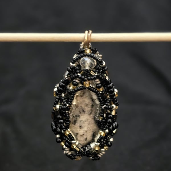 Rainbow Moonstone Double Sided Pendant