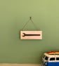Reclaimed Wood Wall Plaque with Vintage Spanner -  Mancave, Shed Sign