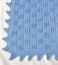 Textured pale blue baby blanket 100% cotton  - Image 4