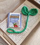 Crochet New Shoots Leaf Bookmark 100% Cotton Teacher Gift - Image 4