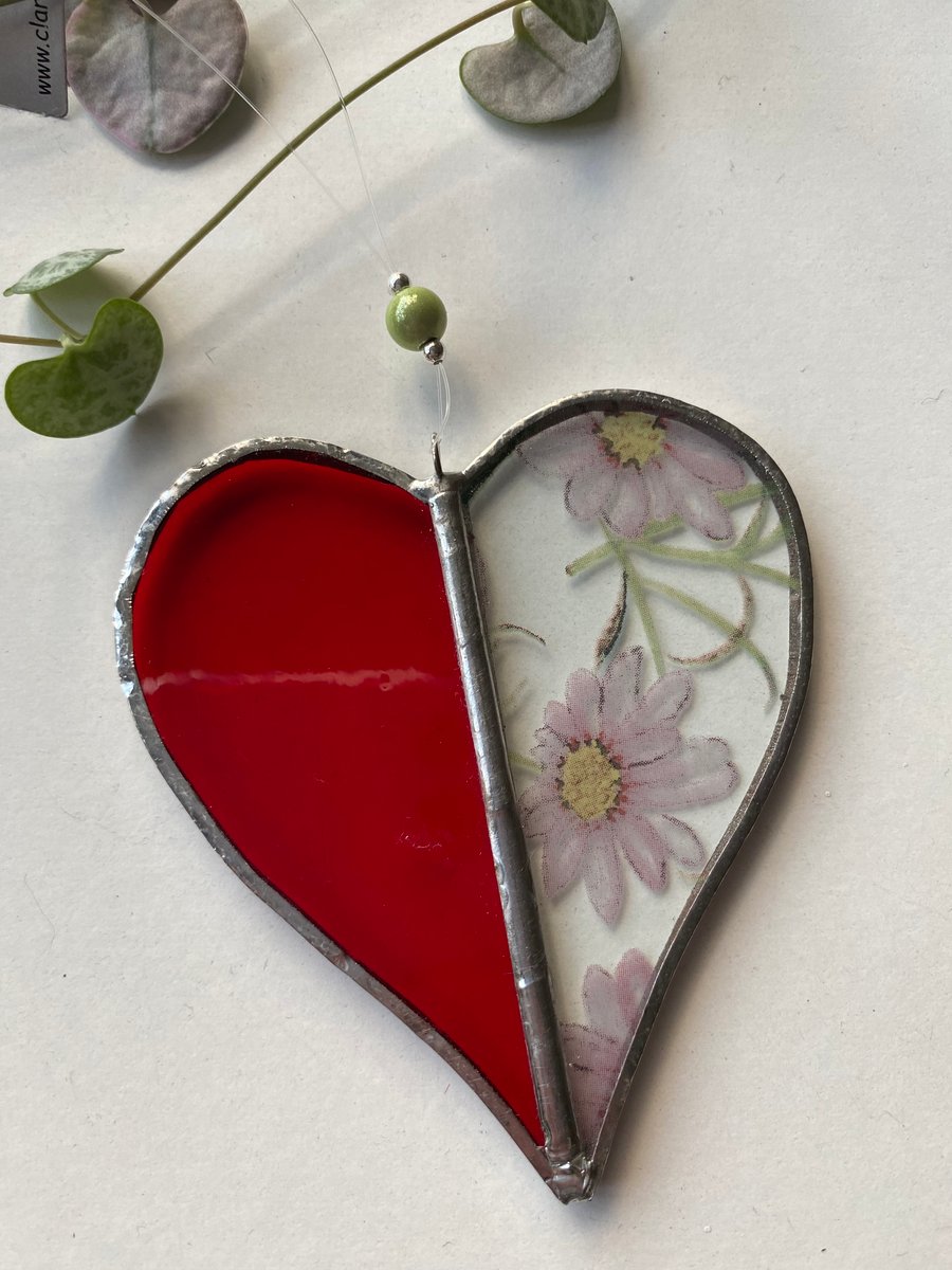 Stained Glass Two Tone Heart