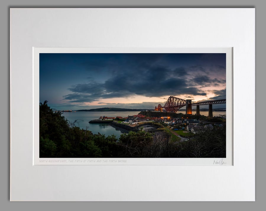 The Forth Bridge & North Queensferry Scotland - A3 (50x40cm) Unframed Print