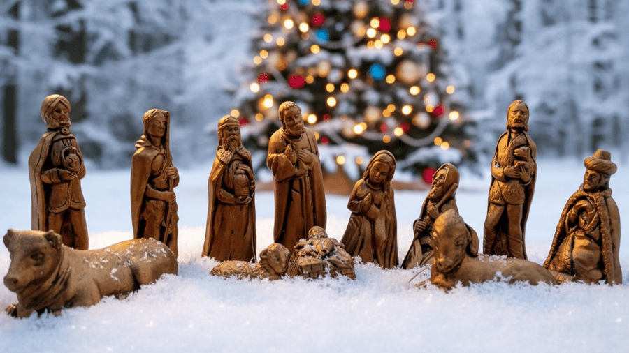 Christmas Nativity Set, made to order in your choice of finish