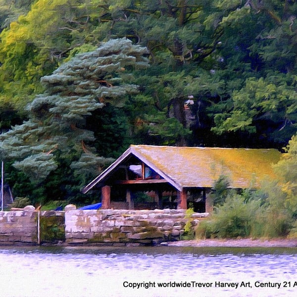 ACEO Collector Art Print Landscape Art Print, - 'On The Edge Of The Lake'