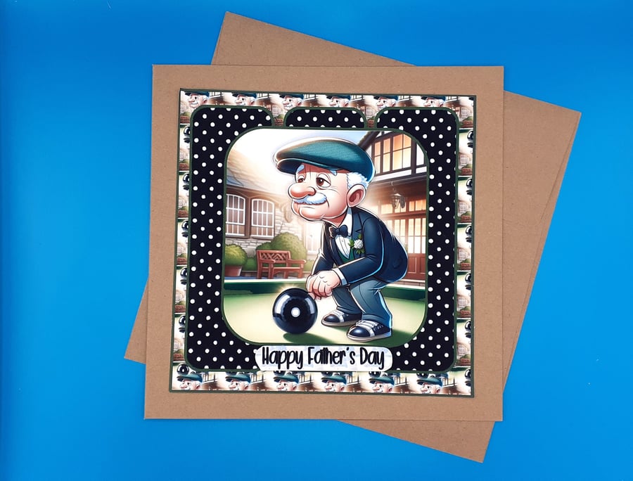 Funny Fathers Day Card, Bowling