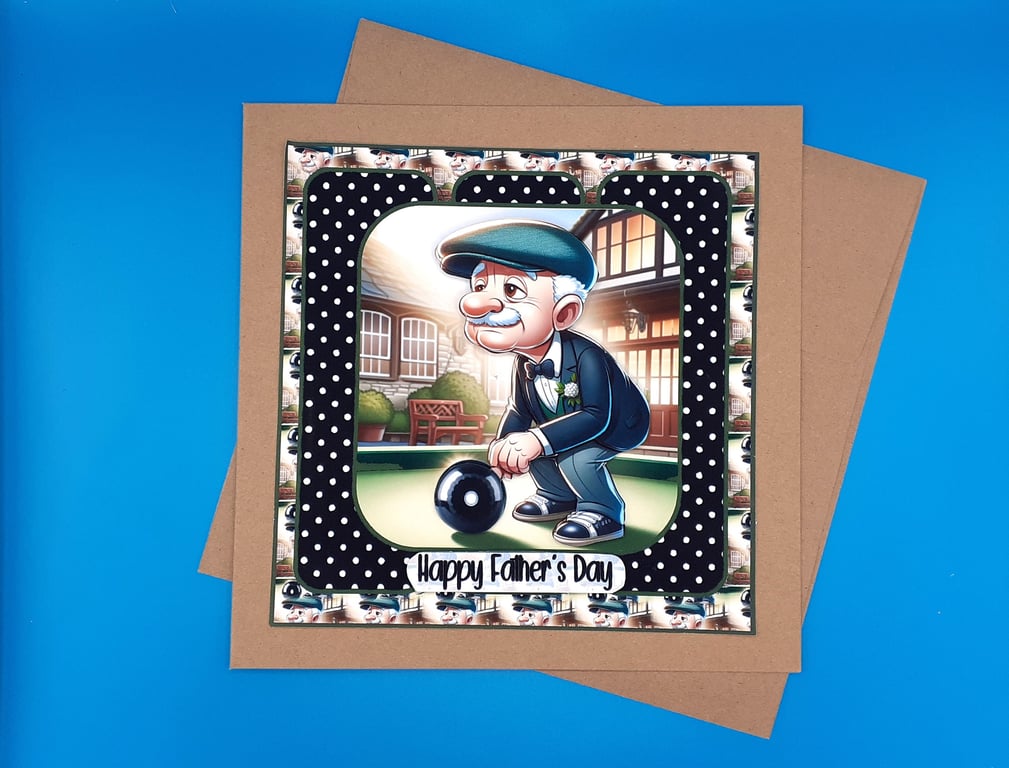 Funny Fathers Day Card, Bowling