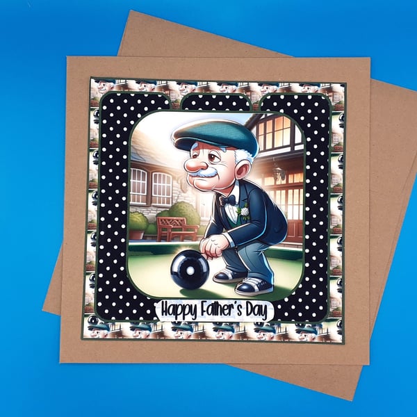 Funny Fathers Day Card, Bowling