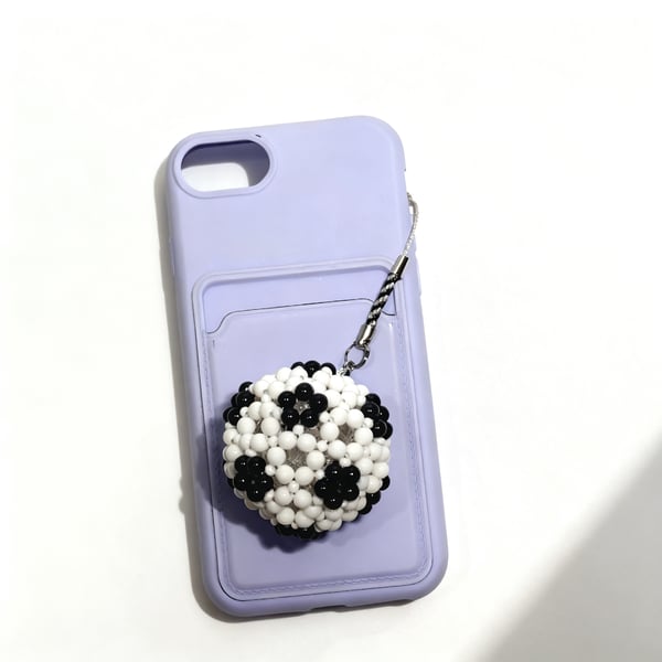 Beaded Soccer Ball Bag Charm – Sturdy & Sporty