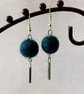 Merino wool ball earrings - Image 1
