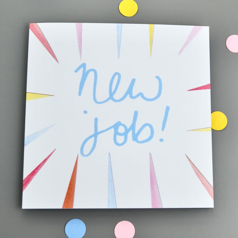 New Job Card with starburst design