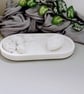 White Autumn Leaf & Pinecone Set with Tray - Image 2
