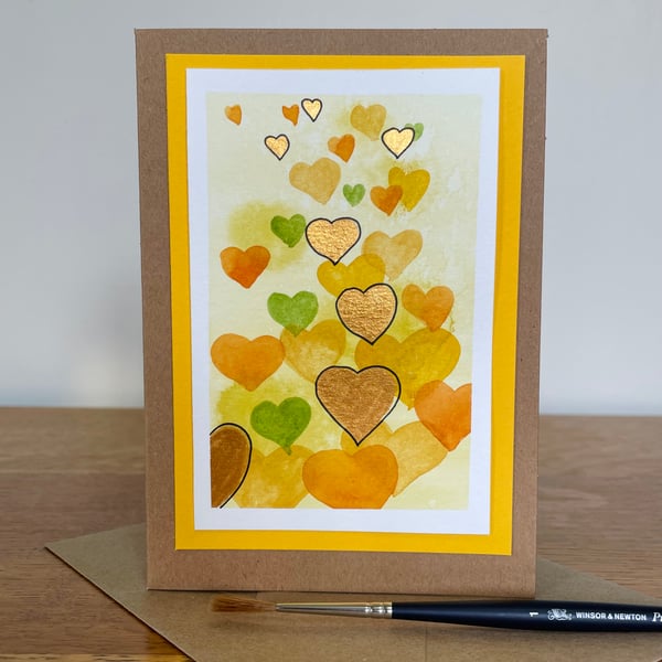 Cards, Greeting card, love hearts, valentine, original artwork. 