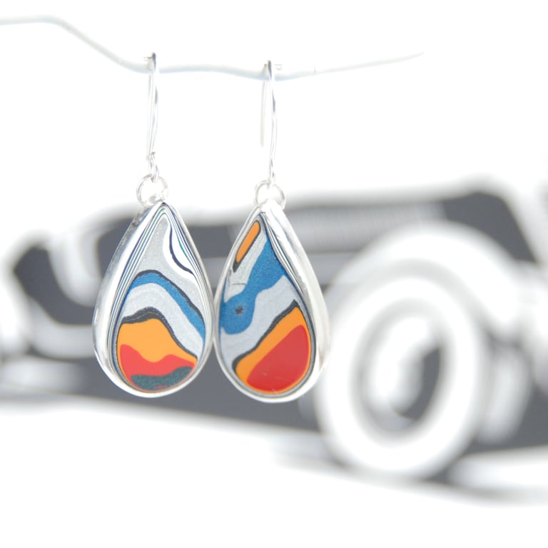 Harley fordite earrings