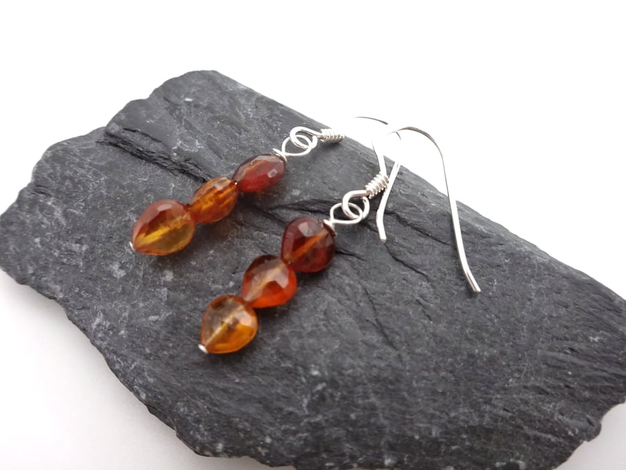 garnet gemstone earrings
