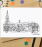Kettering Skyline Greetings Card - Image 1