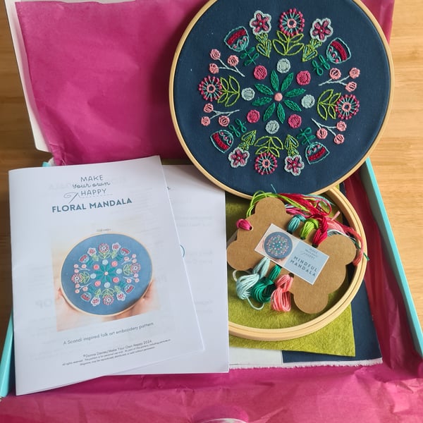 Flower Mandala Embroidery Kit