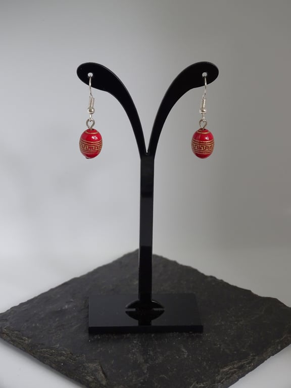 Red Barrel Earrings 
