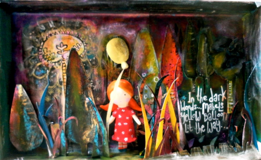 MABELS YELLOW BALLOON STORY SET ORIGINAL ART