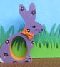 Easter Bunny Chocolate Egg Holder Wooden Hand Painted  - Image 1