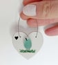 Sea Glass Bird Ornament, Handmade Coastal Keepsake, Gift Tag or Hanging Decor - Image 8