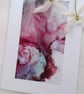 Abstract Flower Colourful Alcohol Ink Card Pack, Floral Greeting Cards - Image 3
