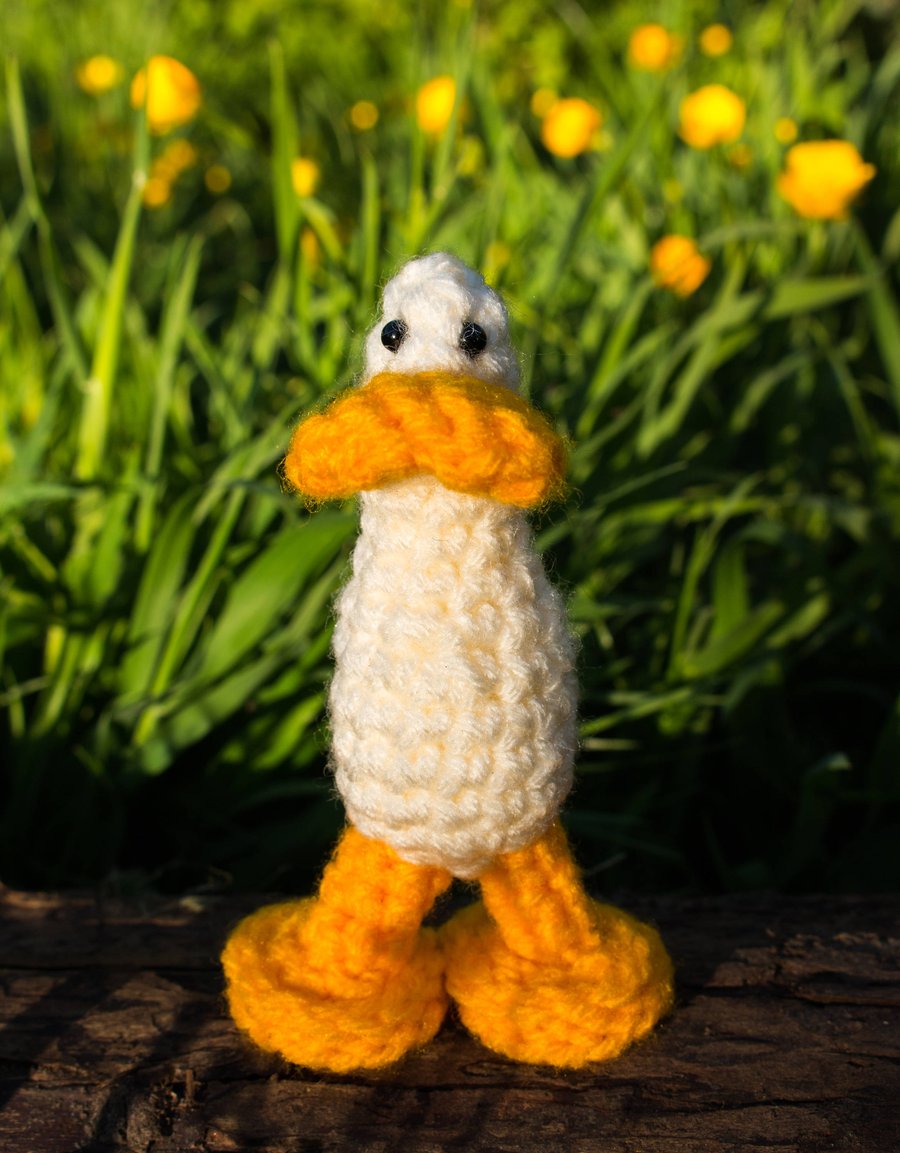 Pin the Crocheted Runner Duck