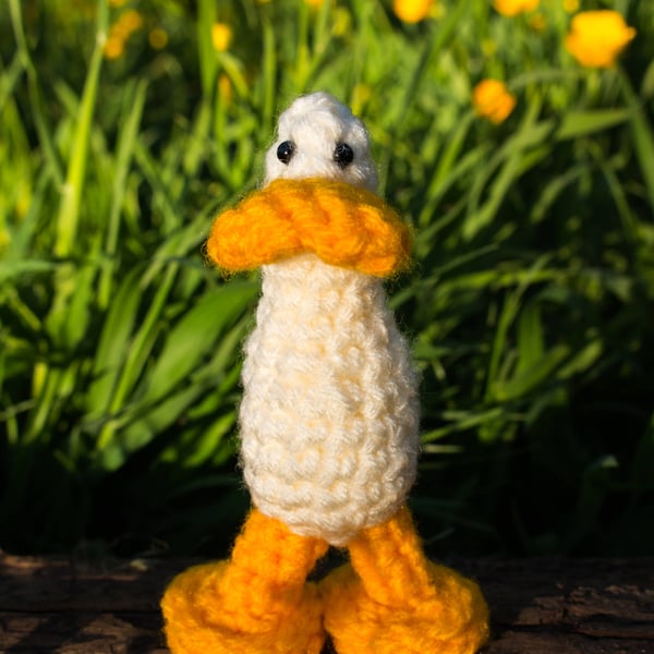 Pin the Crocheted Runner Duck