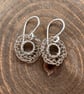 Sterling Silver Crochet Circle Earrings - Image 3