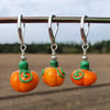 Tiny Glass Pumpkin Stitch Marker 