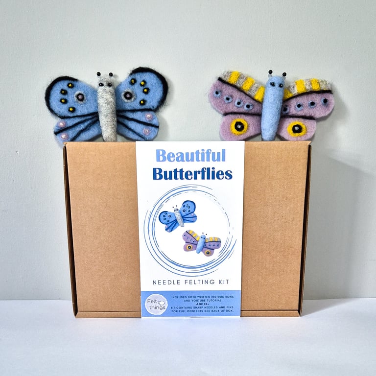 Butterfly Needle Felting Kit: DIY Wool Craft