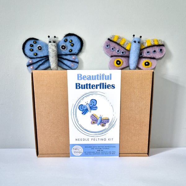 Butterfly Needle Felting Kit: DIY Wool Craft