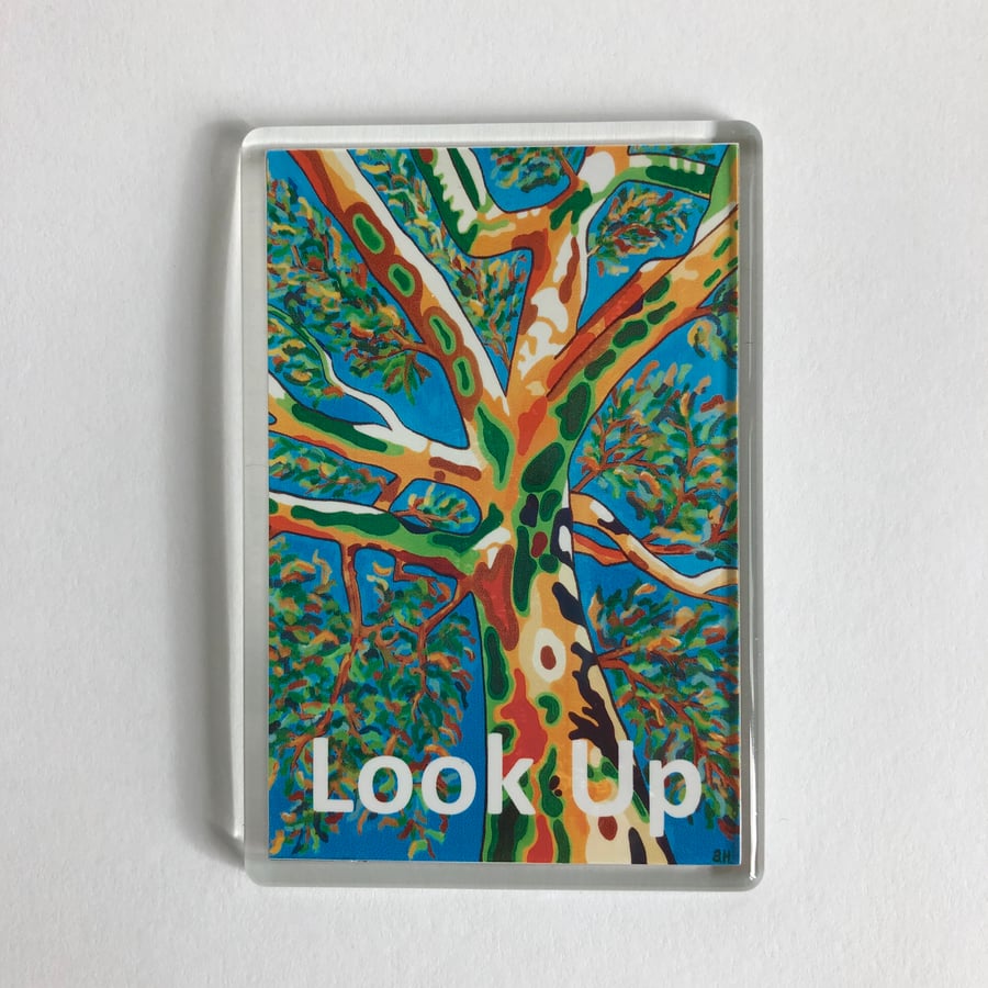 'LOOK UP' TREE FRIDGE MAGNET
