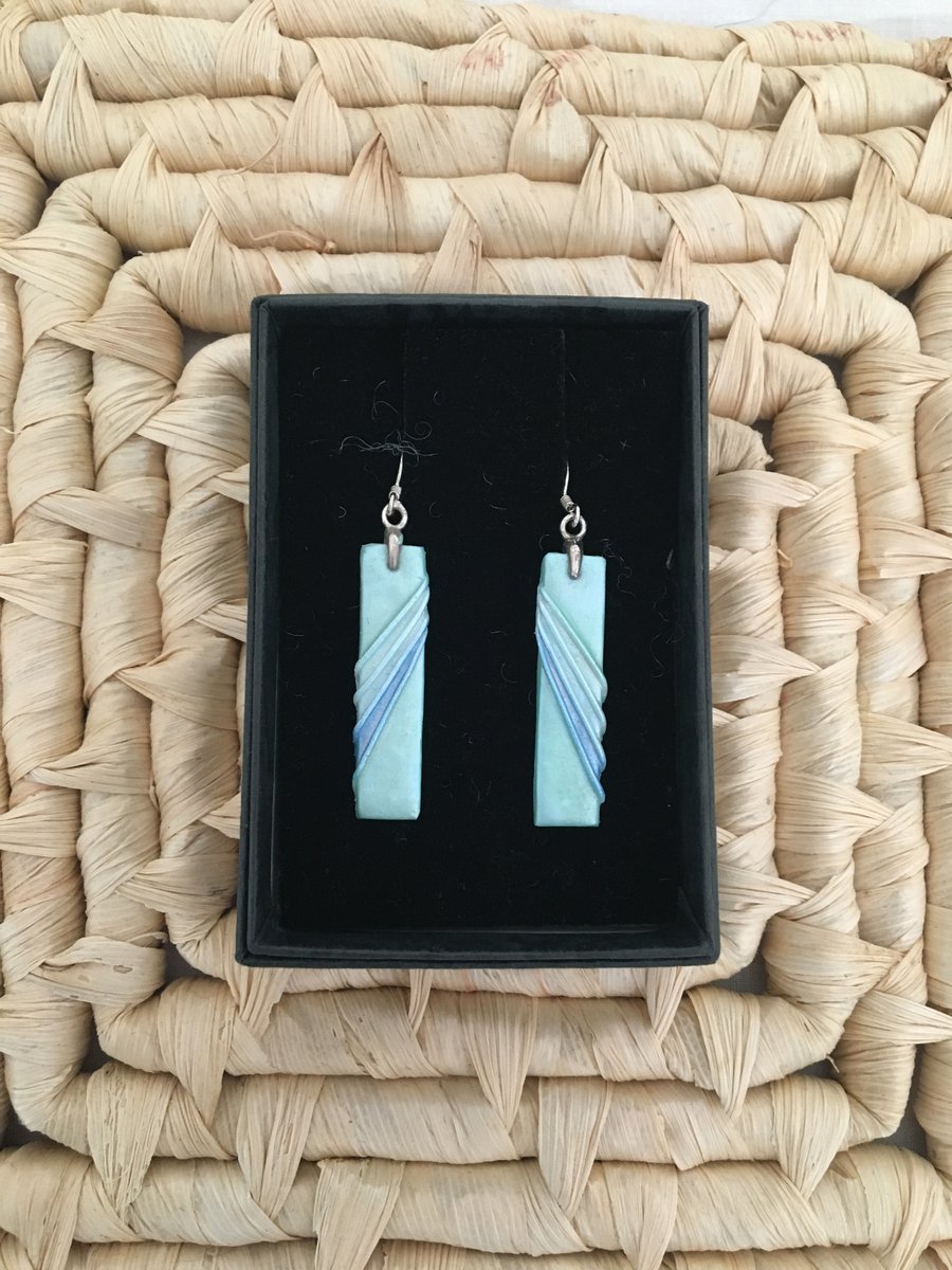 Pastel Green Drop Earrings